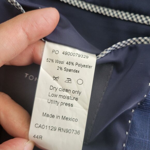 Tommy Hilfiger Mens Blue Single-Breasted Blazer Two-Piece Suit (Size 44R) - Picture 11 of 13